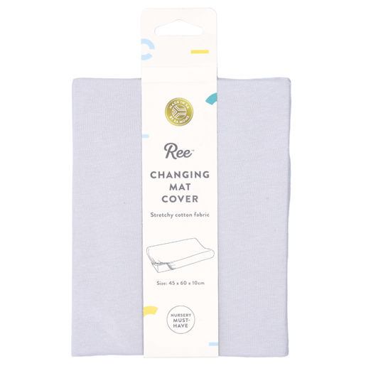 Ree Grey Plain Changing Mat Cover