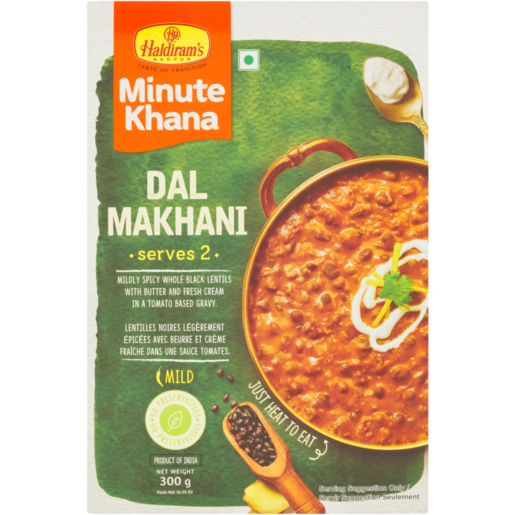 Haldiram's Mild Dal Makhani Curry Ready Meal 300g 
