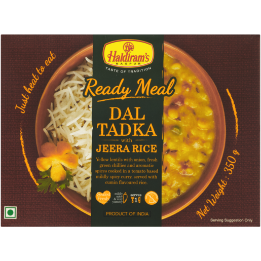 Haldiram's Dal Tadka with Jeera Rice Ready Meal 350g 