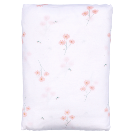 Ree Collective White Daisy Cot Fitted Sheet