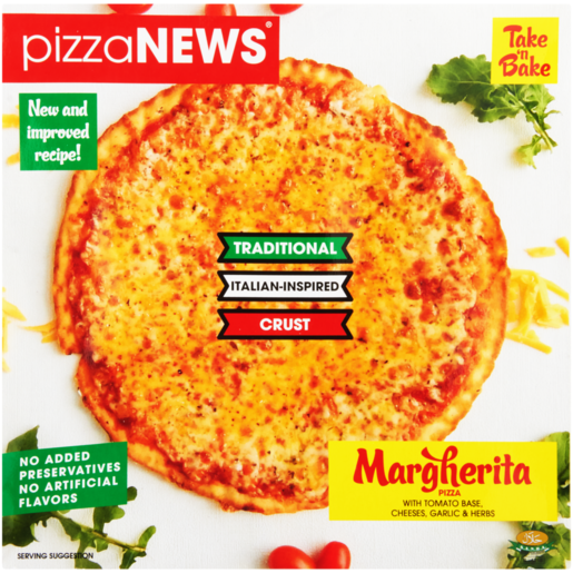 pizzaNEWS Take 'n Bake Frozen Traditional Crust Margherita Pizza 310g 