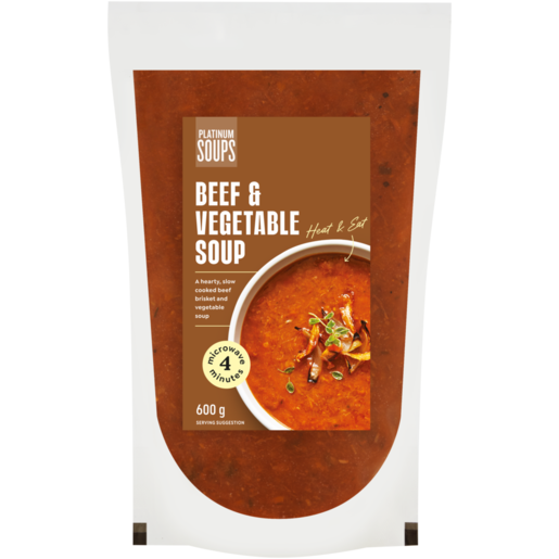 Platinum Soups Beef & Vegetable Soup 600g 