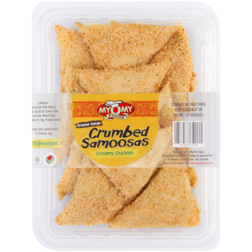 My O My Foods Frozen Creamy Chicken Crumbed Samoosas 12 Pack