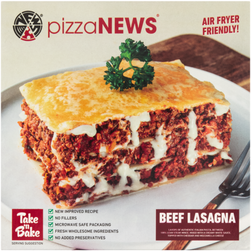 pizzaNEWS Take 'n Bake Frozen Beef Lasagne 310g 