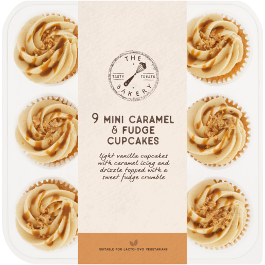 The Bakery Mini Caramel & Fudge Cupcakes 9 Pack