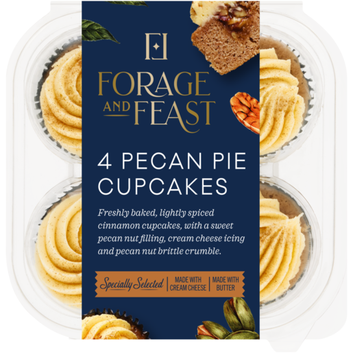 Forage And Feast Pecan Pie Cupcakes 4 Pack