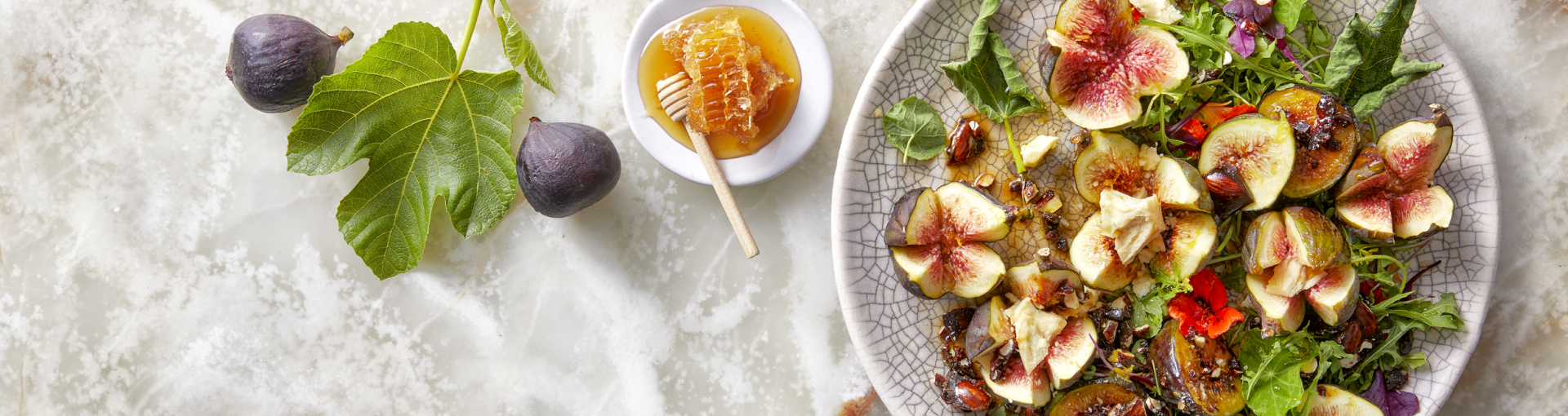 Fresh Fig and Candied Almond Salad