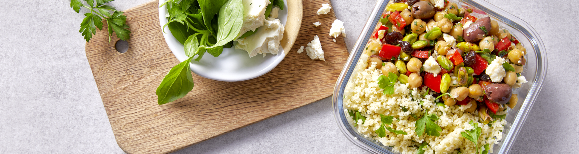 The Easiest Mediterranean Salad Lunchbox