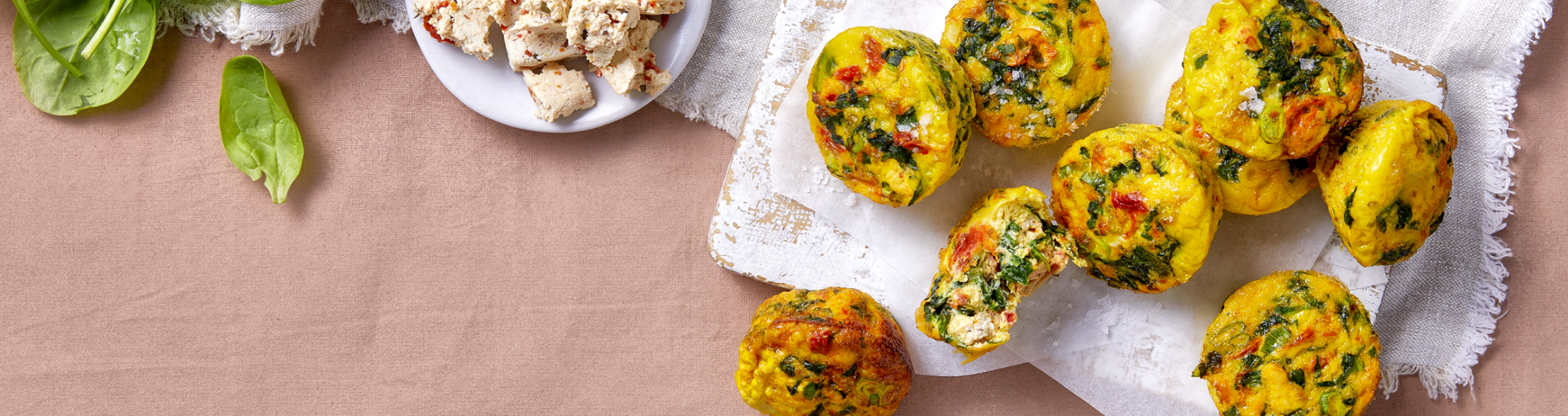 Mini Frittatas with Spinach and Sundried Tomato