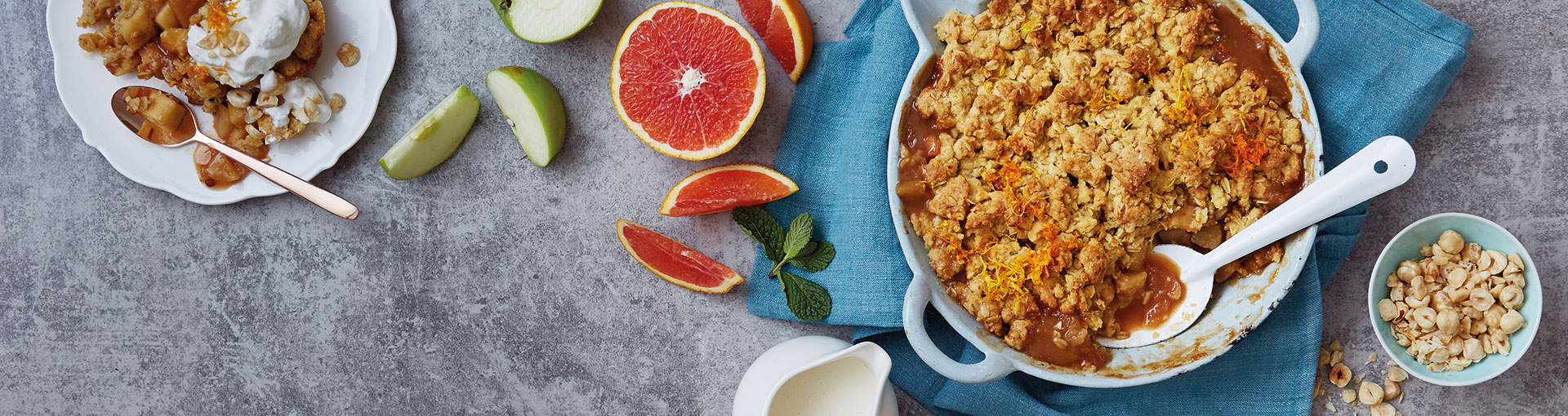 Apple and Citrus Crumble