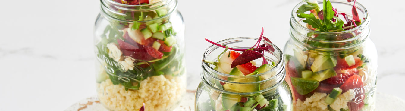 Bulgar Wheat Salad with Strawberry, Rocket and Feta