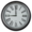 Black & Silver Ridge Clock