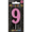 Party Xpress Metallic Pink Number 9 Birthday Candle