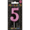 Party Xpress Metallic Pink Number 5 Birthday Candle