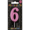 Party Xpress Metallic Pink Number 6 Birthday Candle