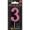 Party Xpress Metallic Pink Number 3 Birthday Candle