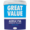 Great Value White Acrylic Wall & Ceiling PVA Paint 20L