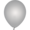 Party Xpress Silver Chrome Latex Balloon