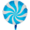 Grabo Swirl Blue & White Foil Balloon 45.7cm