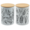 White Leaf Print Canister (Design May Vary)