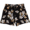 Ladies Black Floral Shorts Size S-XXL