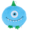 Blue Monster with Eye Mask Travel Pillow