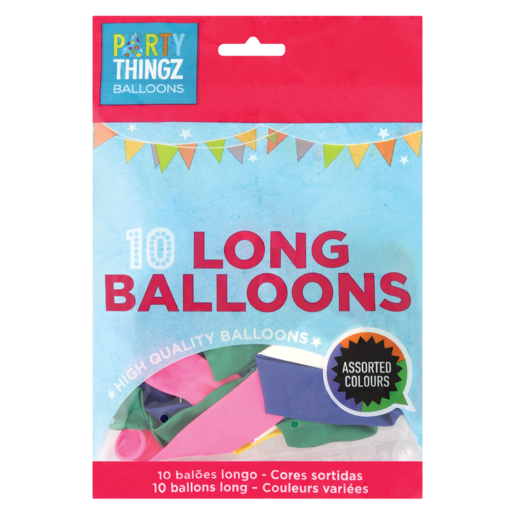 Party Thingz Long Balloons 10 Pack